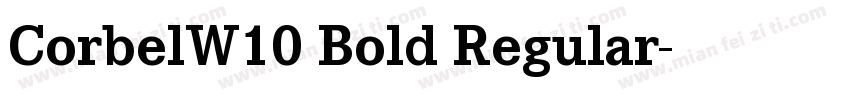 CorbelW10 Bold Regular字体转换